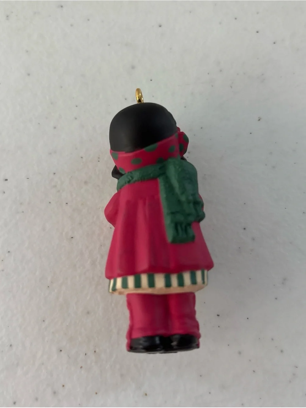 Hallmark Sweet Rememberings Red and Green Girl with Gingerbread Ornament